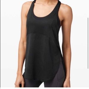 Lululemon 2 in 1 tank and sports bra black size 8
